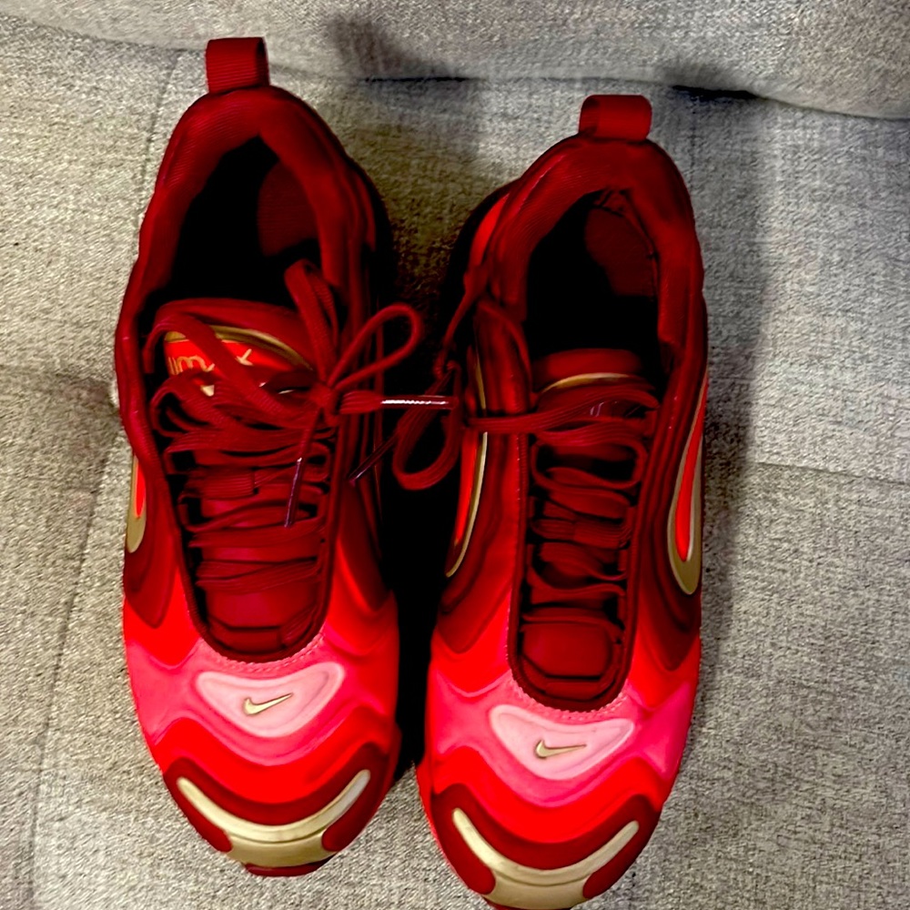 Red sneakers